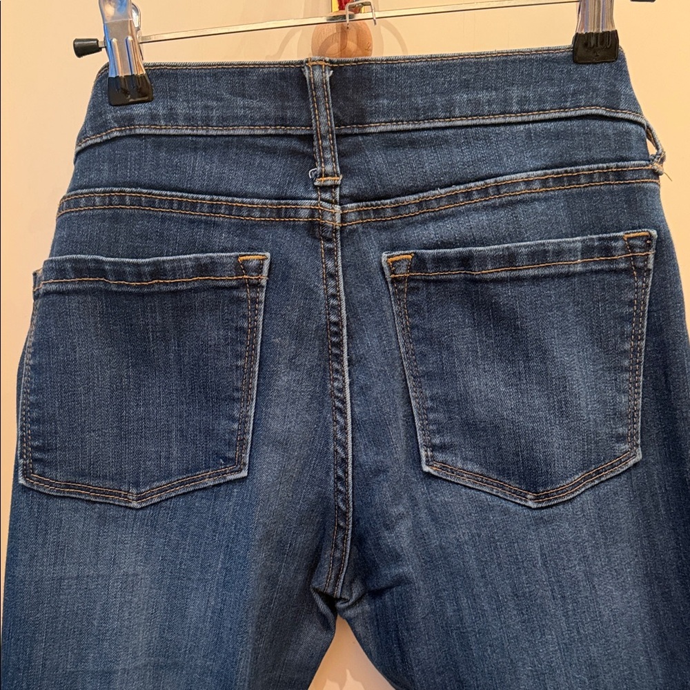 Banana Republic Factory Indigo Legging Jeans with Orange Stitching - Picture 4 of 7
